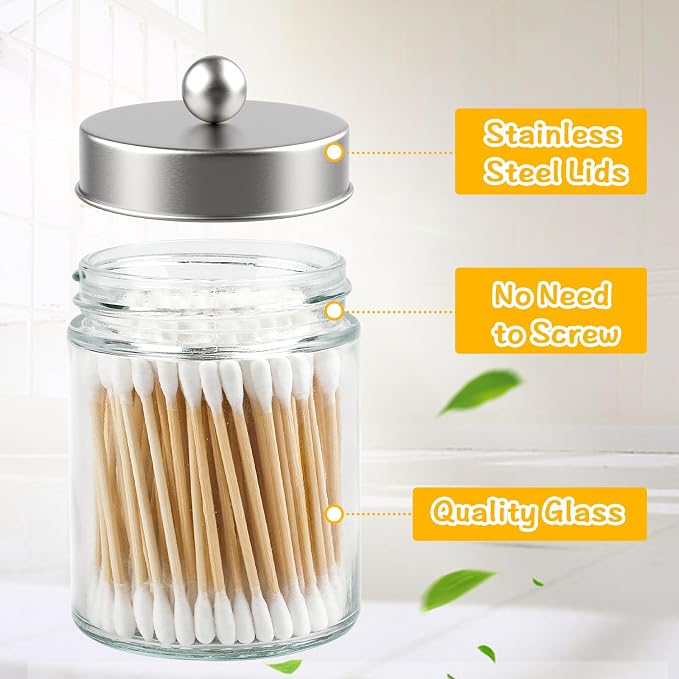 2 Pack Glass Apothecary Jars - Image 5