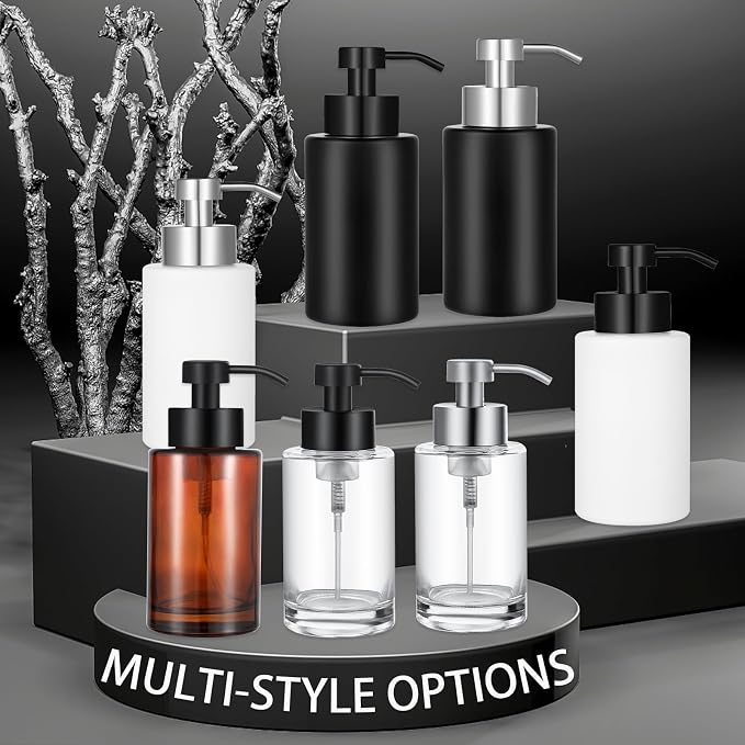 Foaming Soap Dispenser Set, 12 Oz Glass Hand Soap Dispenser - Image 6
