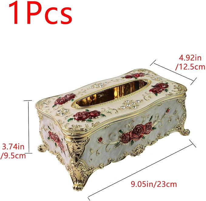 Geesatis Tissue Box Cover, Rectangle Tissue Box Holder, Rectangular Napkin - Image 2