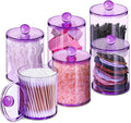 6 Pack Qtip Holder, Canister Apothecary Jar Set, Bathroom Jars by XIPENGKEJI
