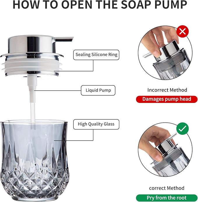 Enra Glass Soap Dispenser Set - Image 3