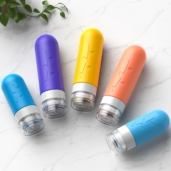 19pack Travel Bottles for Toiletries, TSA Approved Silicone Size Containers for - Image 4
