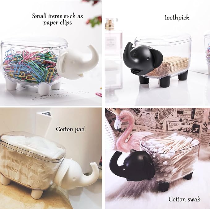 2 Pack Qtip Holders, Acrylic Cotton Ball Holder Dispenser - Image 6