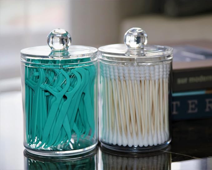 4 Pack Qtip Holder Storage Canister - Image 3