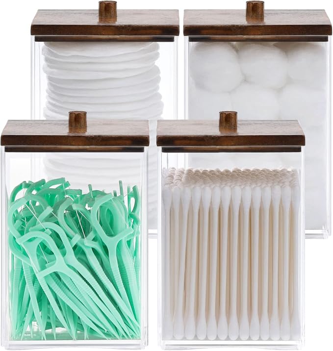 Tbestmax 12 OZ Cotton Swab/Ball/Pad Holder, Qtip Apothecary Jar by Tbestmax