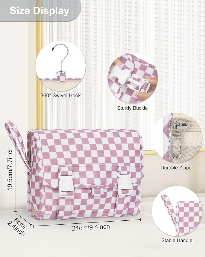 Small Hanging Toiletry Bag for Men and Women, Portable Hanging Organizer for - Image 3
