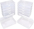 12 Pack Rectangular Clear Plastic Storage Containers Box by Thintinick