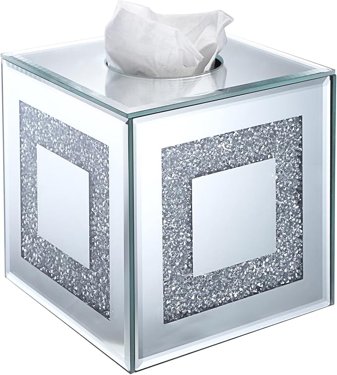 Sumnacon Crystal Square Tissue Box Cover by Sumnacon