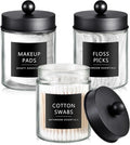 SheeChung 3-Pack Black Glass Apothecary Jars by SheeChung