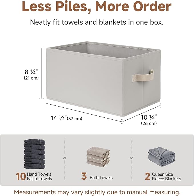 StorageWorks Storage Baskets for Shelves, Fabric Storage Bins, Closet - Image 3