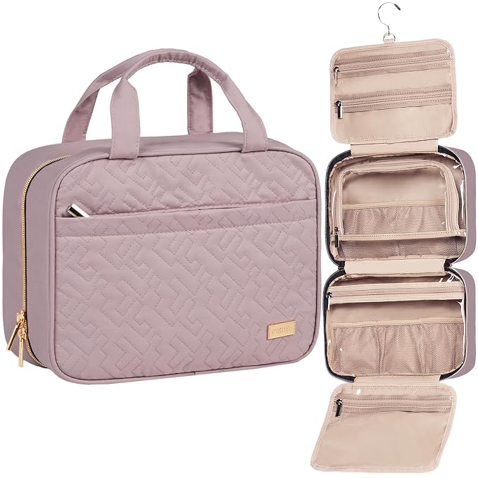NISHEL Travel Toiletry Bag for women, Portable Hanging Organizer for by NISHEL