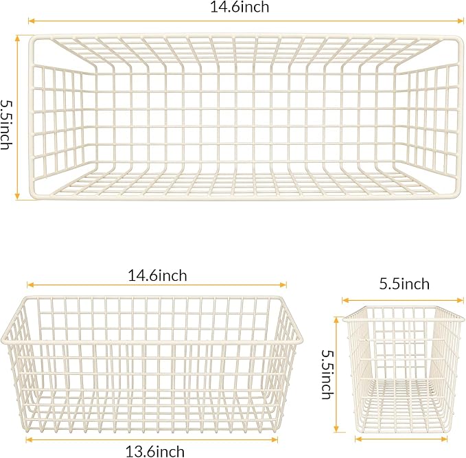 2 Sets Extra Large Hanging Wall Basket, WallmountedFruit Vegetable Toy Snack - Image 2