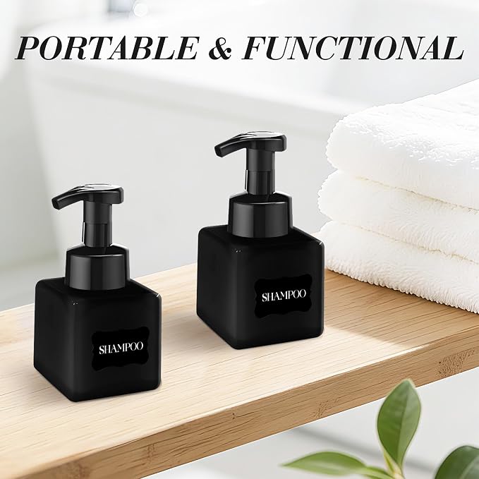 8.5 oz Foaming Soap Dispenser Plastic Foaming Pump Bottle, Refillable Dispenser - Image 6