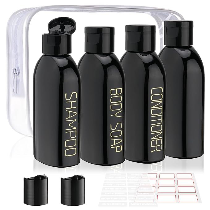 Cosywell Travel Bottles for Toiletries 4pcs 3.4oz Travel Shampoo and by Cosywell