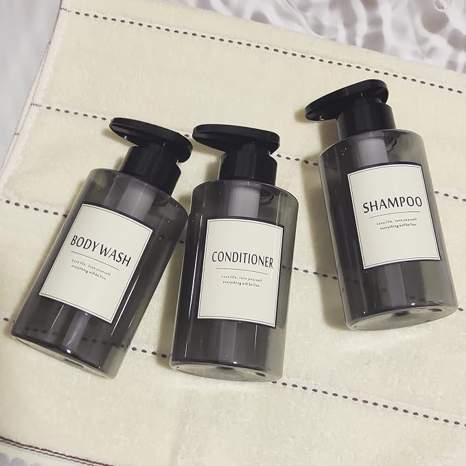 300ml Travel Shampoo Bottles Refillable, Empty Pump Plastic Dispensers 10 oz - Image 6
