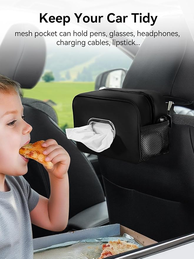 2Pack Multi-Functional Car Tissue Holder - Image 3
