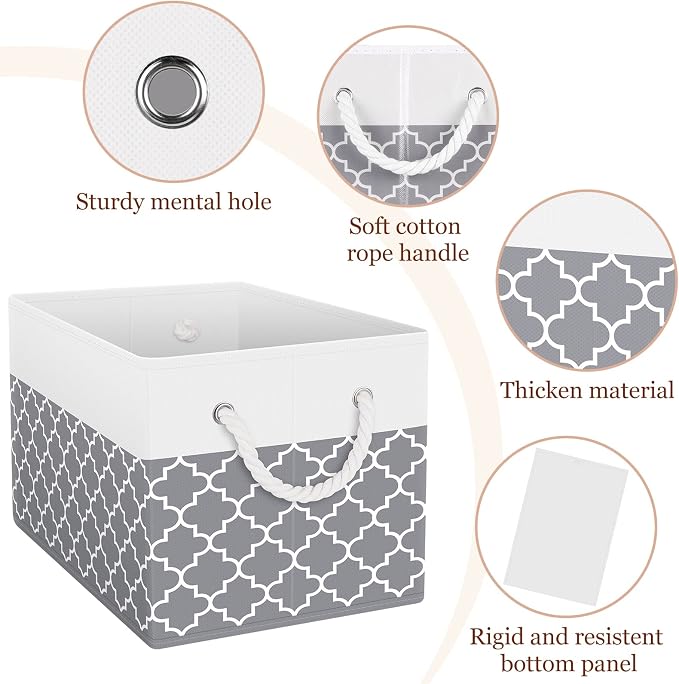 Fab totes Storage Bins, Foldable Storage Baskets - Image 3