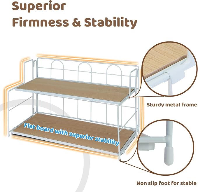 Bathroom Counter Organizer 10s Tool-Free Install, 2 Tier Bathroom Organizers - Image 5