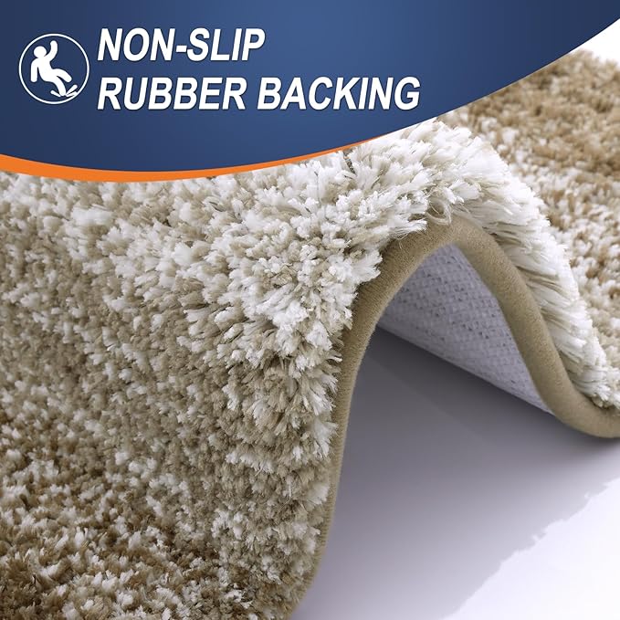 OLANLY Bathroom Rugs Sets 3 Piece, Soft Absorbent Microfiber Bath Mats and - Image 5