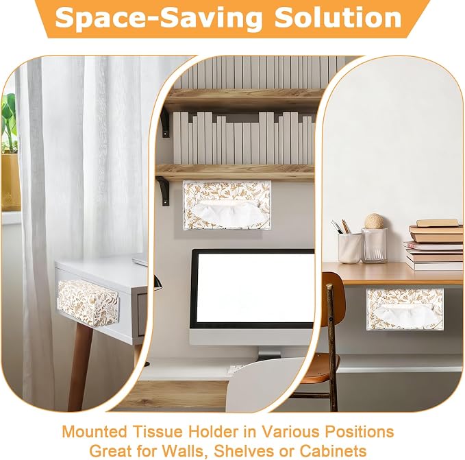 Acrylic Tissue Holder Wall Mounted, Classic Tissue Box Cover Tissues Organizer - Image 7