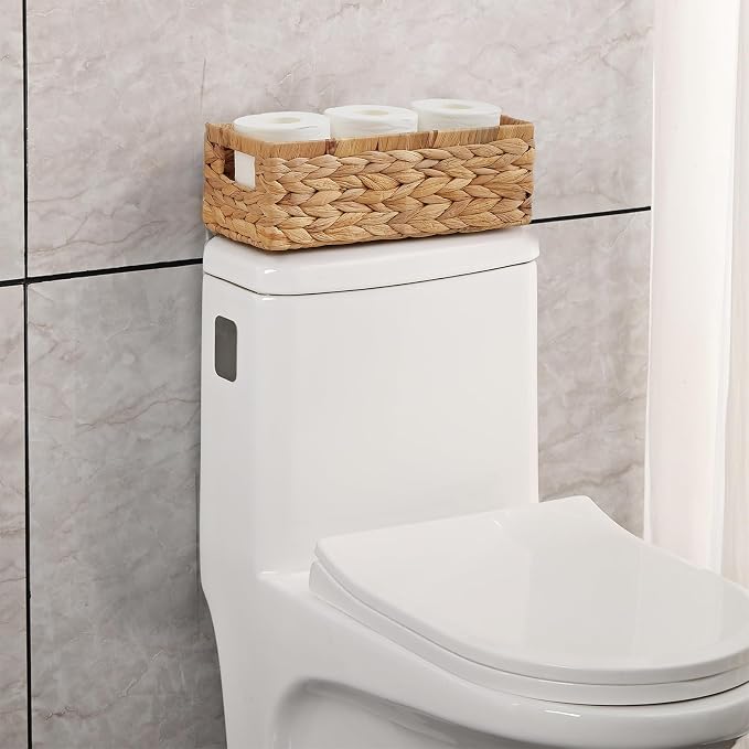 Vagusicc Water Hyacinth Wicker Storage Basket - Image 3
