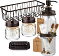 SheeChung 6Pcs Mason Jars Bathroom Accessories Set Complete by SheeChung