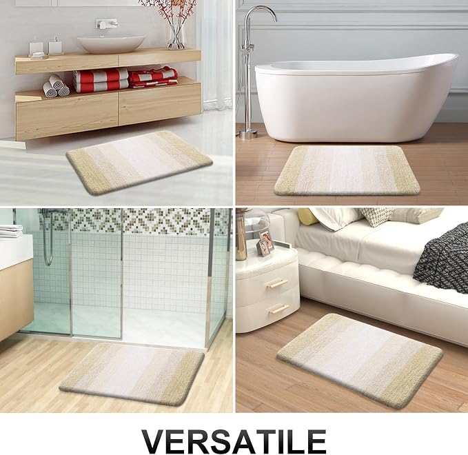 OLANLY Bathroom Rug Set 2 Piece, Soft Absorbent Microfiber Bath Rug Set - Image 7