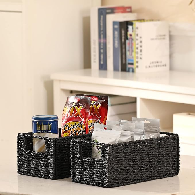 Vagusicc Wicker Storage Basket, Small Storage Baskets - Image 3