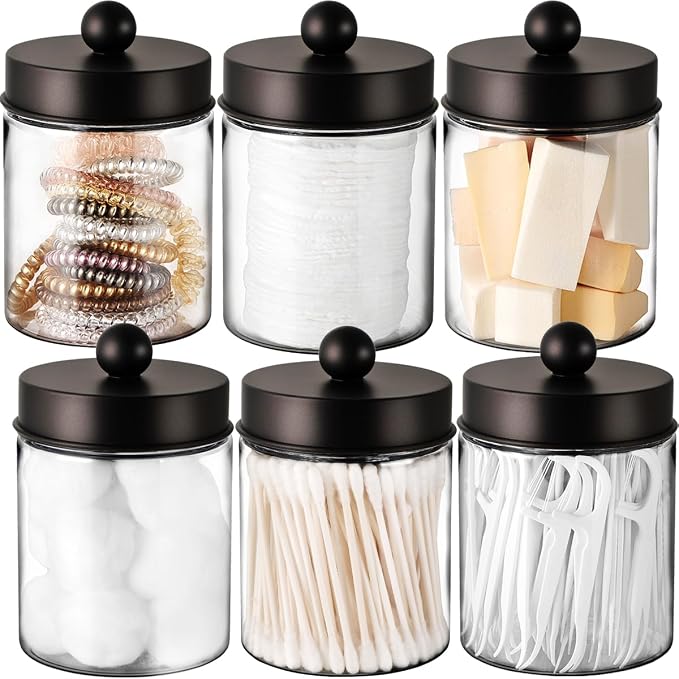 Amolliar Farmhouse Decor Qtip Holder Dispenser by Amolliar