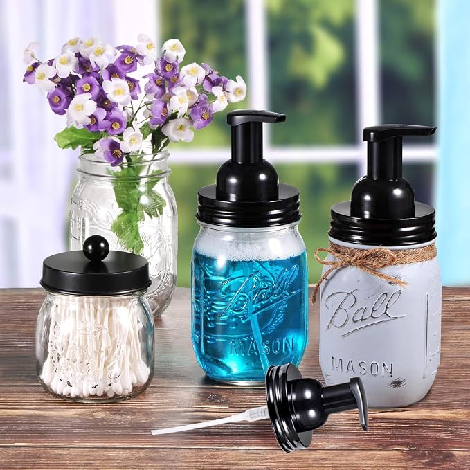 SheeChung 2 Pack Mason Jar Foaming Soap Dispenser Lids - Image 4