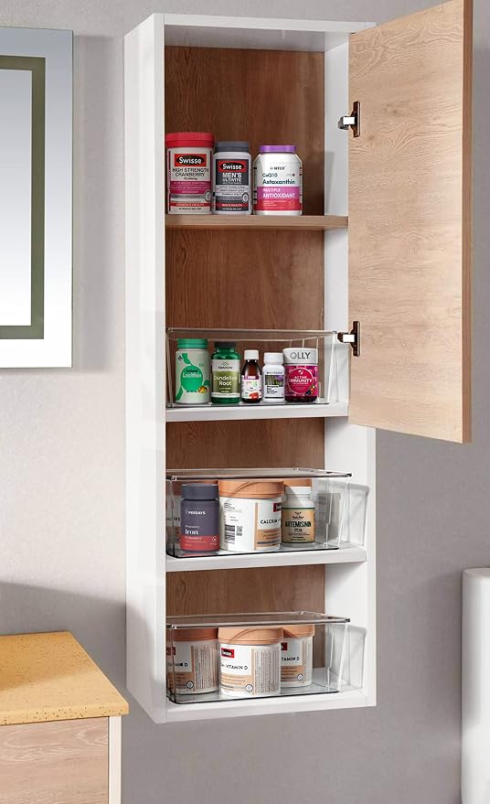 Hudgan Clear Plastic Storage Organizer Bins - Image 5
