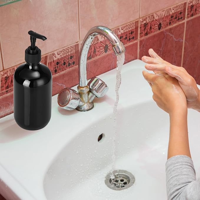 Sliner 6 Pcs Shampoo and Conditioner Dispenser Bottles 16.9 oz Plastic Shower - Image 5