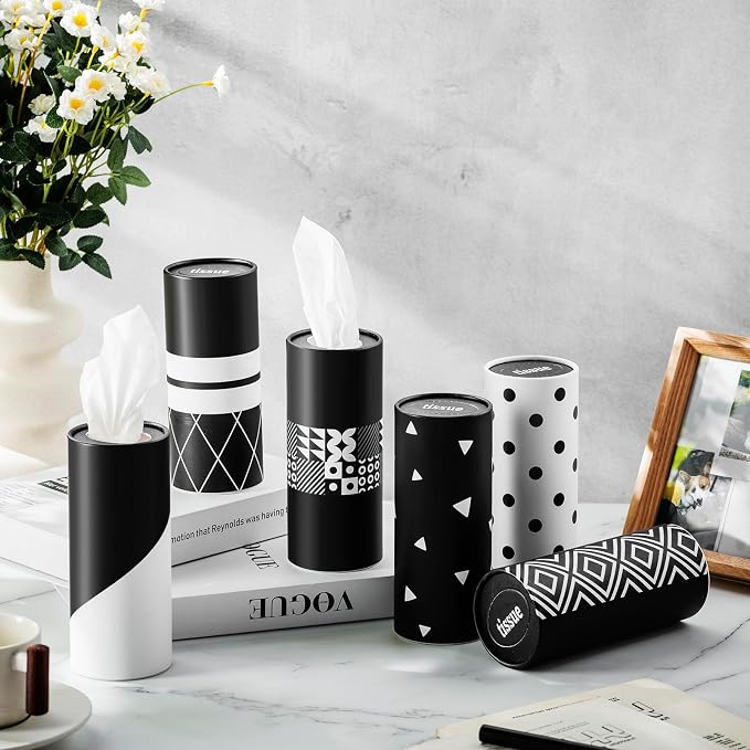 Outus 12 Pcs Geometric Car Tissues Cylinder Holder - Image 4