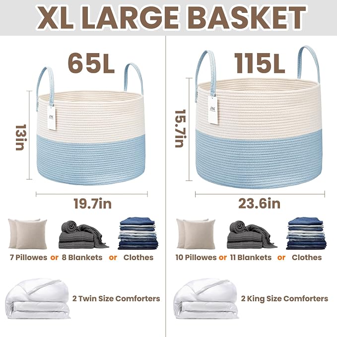 115L Extra Large Blanket Basket - Image 3