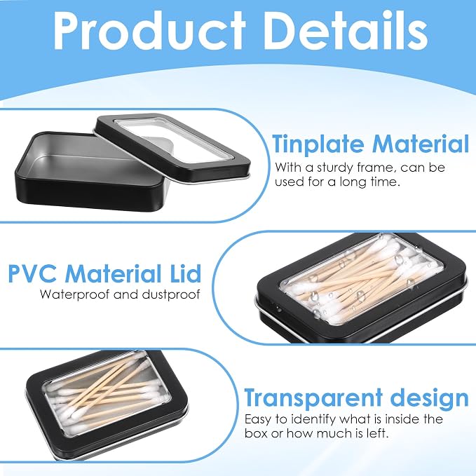 4Pcs Cotton Swab Holder for Travel, Portable Floss Picks Case - Image 3