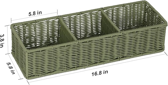 Toilet Paper Basket Decor: Sage Green Water-Resistant Organizer - Image 6