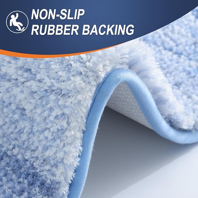 OLANLY Bathroom Rug Set 2 Piece, Soft Absorbent Microfiber Bath Rug Set - Image 4