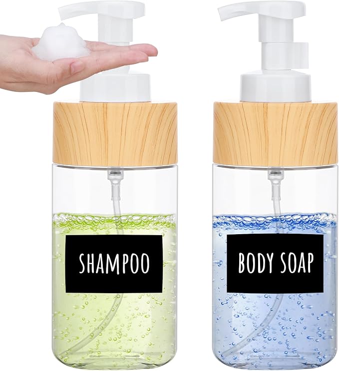 Segbeauty Foaming Soap Dispenser Pump Bottles, 2 Pack of 16.9oz Refillable by Segbeauty