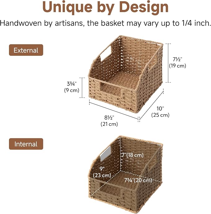 StorageWorks Wicker Baskets for Organizing, Pantry Organizers and Storage - Image 2
