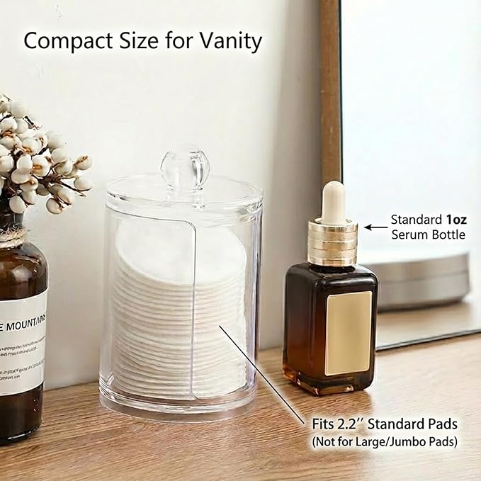 10oz Cotton Round Holder with Lid, Vertical Dispenser - Image 3
