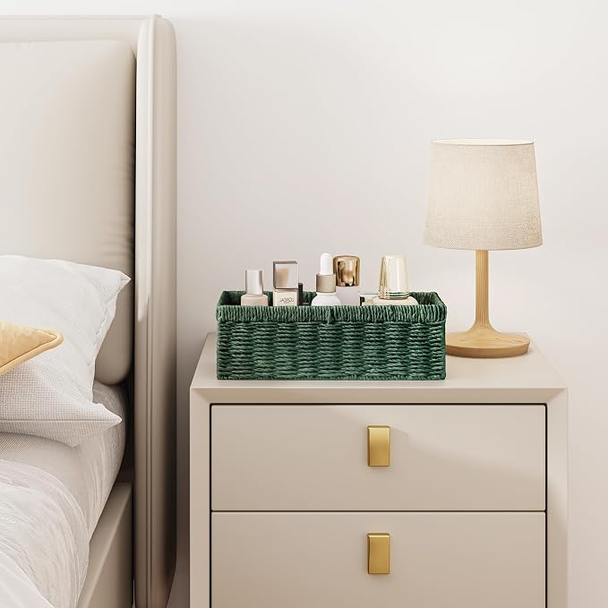 Vagusicc Wicker Storage Basket, Paper Rope Wicker Baskets - Image 9