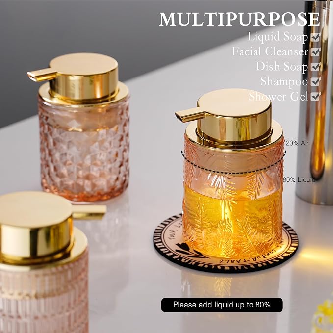 Glass Foam Soap Dispenser for Kitchen & Bathroom - Image 3