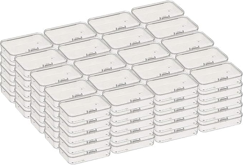 100 Pack Rectangular Clear Plastic Storage Containers Box by Thintinick