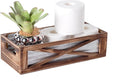Wooden Toilet Tank Basket, Rustic Bathroom Decor Box, Farmhouse Toilet Paper by Venalys