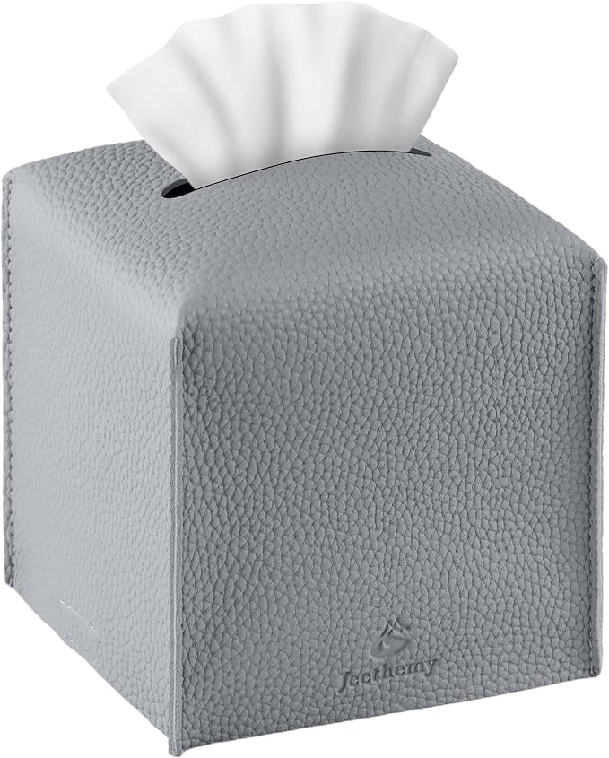 Tissue Box Cover, Jeethemy Square PU Leather Tissue Box Holder, Modern Tissue by Jeethemy
