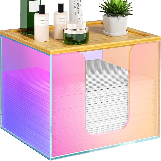 VITVITI Disposable Face Towel Holder Box, Acrylic Facial Towel Container by VITVITI