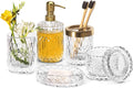 EMPO 6PCS Bathroom Clear Glass Accessories Set, Contemporary Modern Decor by EMPO