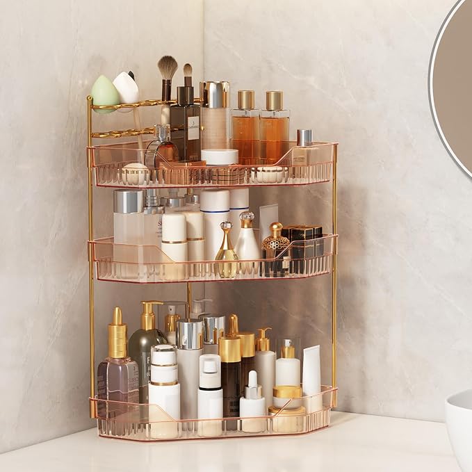 Corner Bathroom Counter Organizer by ZZWILLB