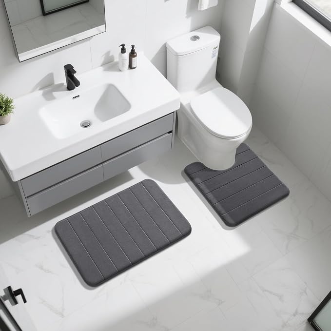 Yimobra Memory Foam Bath Mat Set 2 Piece - Image 7