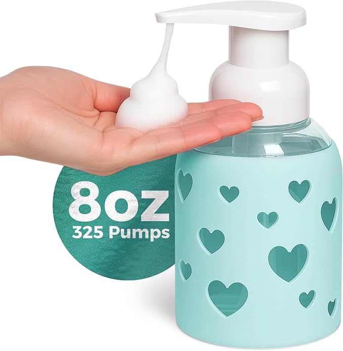 SoCal Suds & Company Foaming Hand Soap Dispenser Glass, Liquid Soap Pump by SoCalSudsCompany